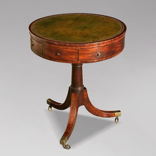 Small George III Mahogany Drum Table