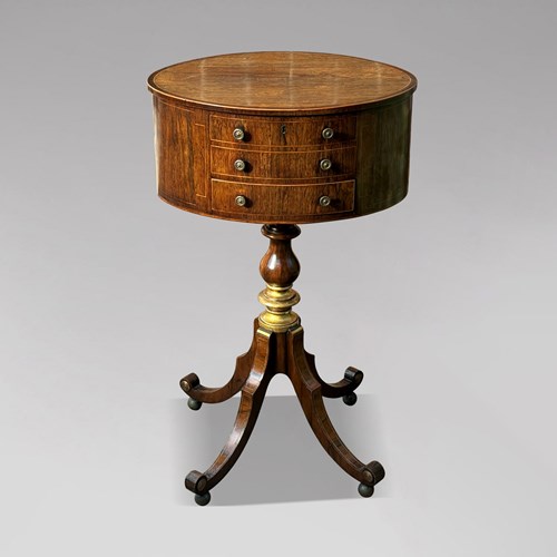 Regency Period Rosewood Revolving Work Table