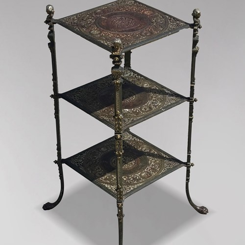 Antique Ornamental Cast Iron Étagère