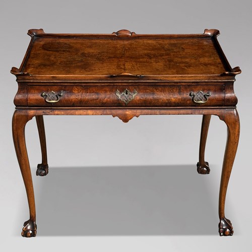 Regency Period Burr Walnut Silver Table