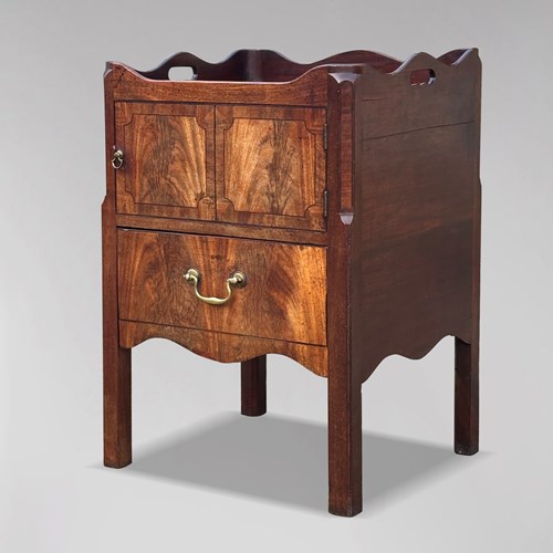 18Th C George III Mahogany Bedside Commode
