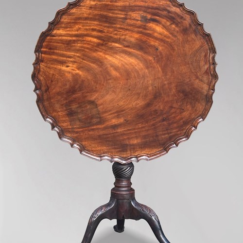 Georgian Mahogany Pie Crust Tripod Table