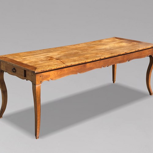 19Th C French Fruitwood Farmhouse Dining Table