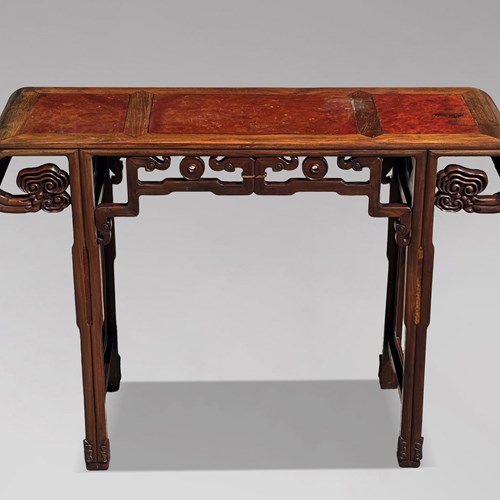 Chinese Hongmu Amboyna Altar Table