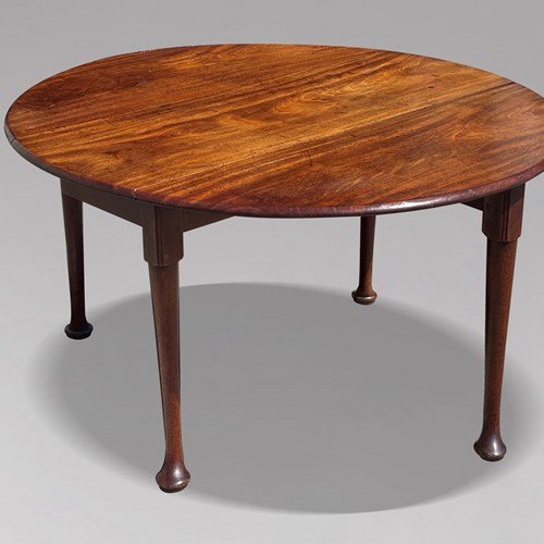 18Th C George II Mahogany Drop-Leaf Dining Table