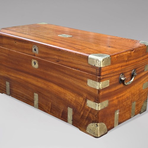 19Th C Camphor Wood Chest Or Trunk