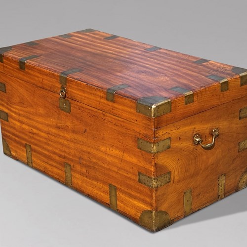 19Th C Large Camphor Wood Trunk