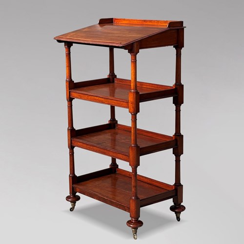 19Th C Georgian Whatnot Music Stand Étagère