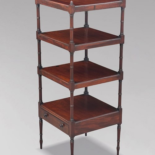 George III Period Mahogany Whatnot Music Stand