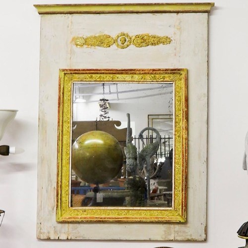 French Trumeau Painted Mirror