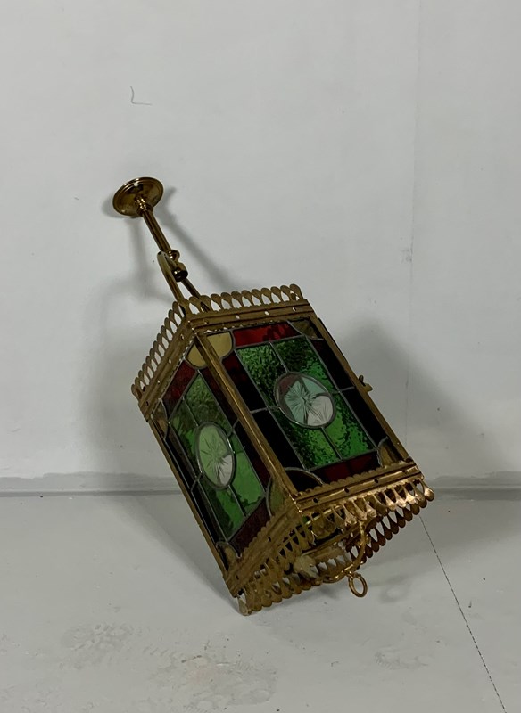 Edwardian Brass And Stained Glass Porch/Hall  Lantern-anthony-wilkinson-99e37be9-a79f-4d82-a59b-abfcdea81f43-main-638152664364049565.jpeg