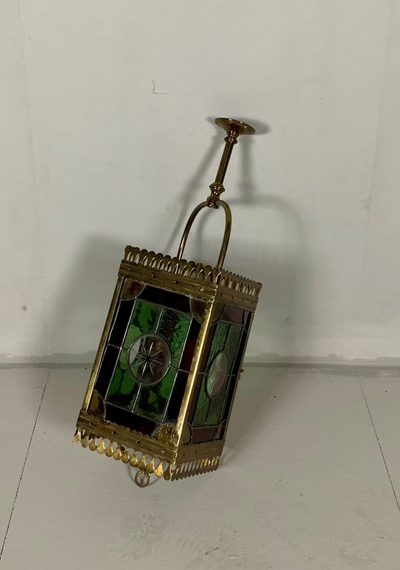 Edwardian Brass And Stained Glass Porch/Hall  Lantern-anthony-wilkinson-b2a4a81e-2d63-40f7-aab0-1f4c2f8a4a47-main-638152664382017872.jpeg