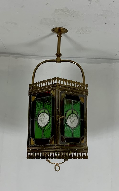 Edwardian Brass And Stained Glass Porch/Hall  Lantern-anthony-wilkinson-ed2cd9f1-0573-4025-b3d3-3263636dddfa-main-638152664035233294.jpeg