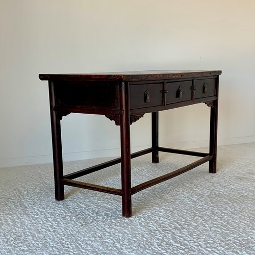 Early 19Th Century Chinese Scroll Table-Console