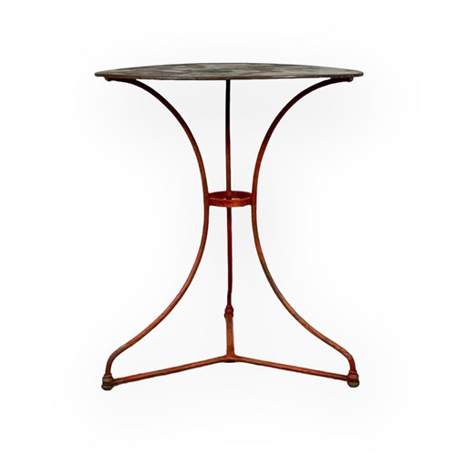 French Wrought Iron Tole Top Bistro Garden Table