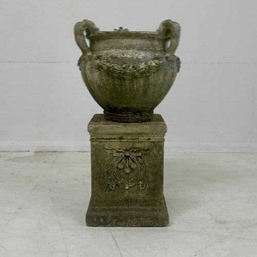 Decorative Reconstituted Stone Garden Urn 