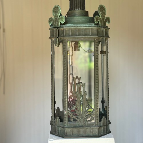 Bronze Art Deco Lantern