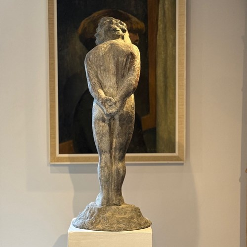 Lead Figure Of A Young Girl