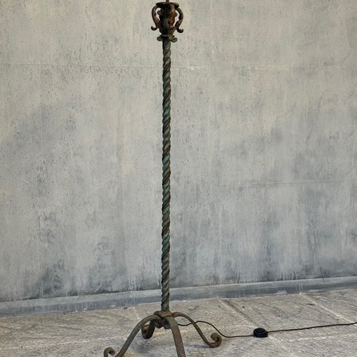 Twisted Iron Floor Lamp