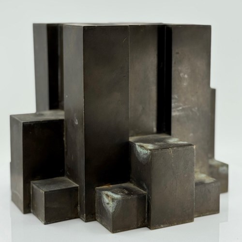 Bronze 1983 Block Sculpture