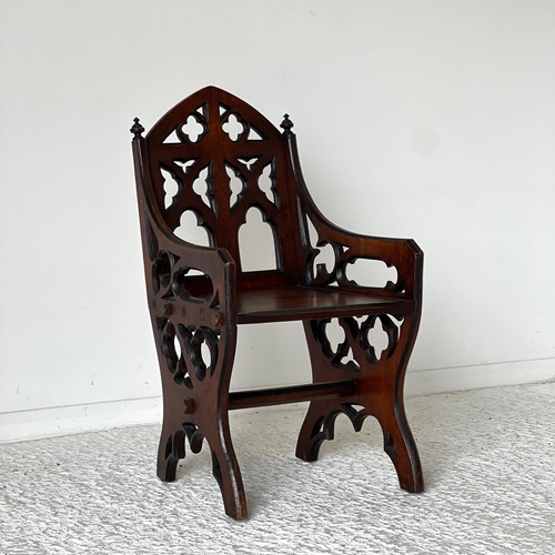 Gothic Revival Oak Chair