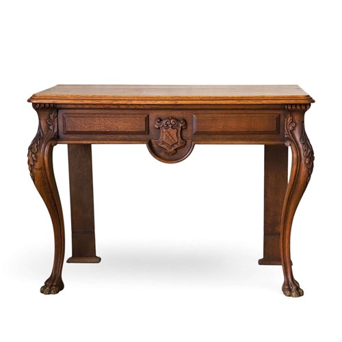 Victorian Oak Console Table