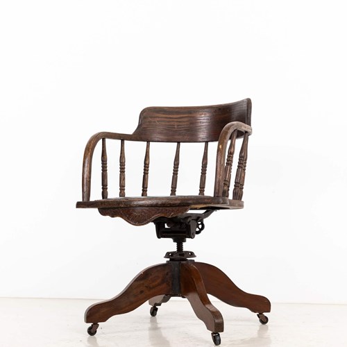 Art Deco Oak Framed Desk Chair