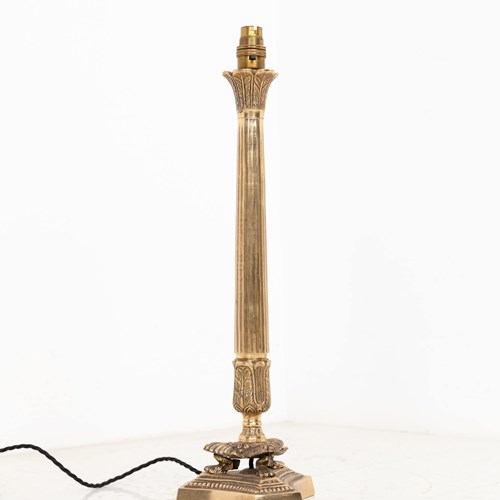 Early 20Th Century Brass Art Nouveau Table Lamp