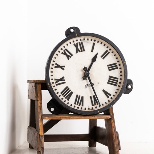 Early Industrial Cast Iron Gents Of Leicester Factory Clock