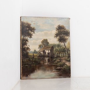 Early 20Th Century Landscape Oil Pa...