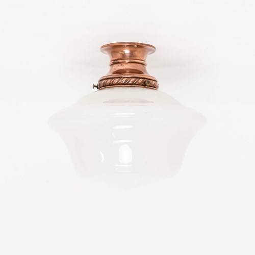 Flush Mounted Church Opaline Glass Light