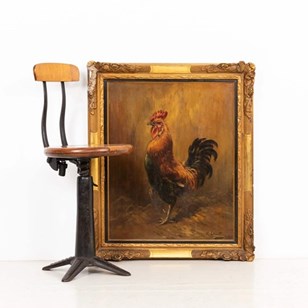 Oil On Board Portrait Painting By P...