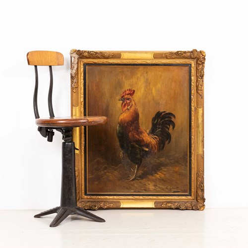 Oil On Board Portrait Painting By Paul Henri Schouten