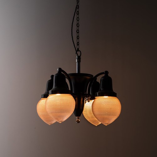 Antique Holophane / Ritter Cluster Dental Chandelier Lamp