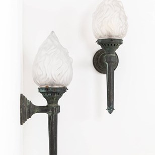 Large Antique Verdigris Bronze Torc...