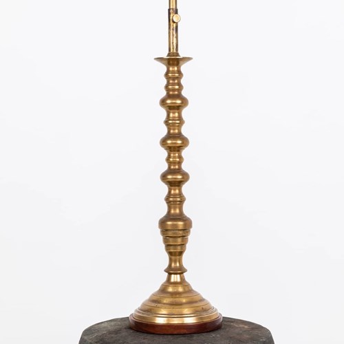 Turned Brass Column Table Lamp