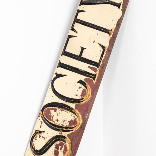 Huge Hand Carved & Gilt Society Shop Sign