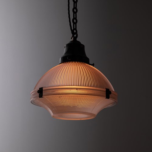  Two-Part 12" Violet Holophane Ceiling Pendant Light