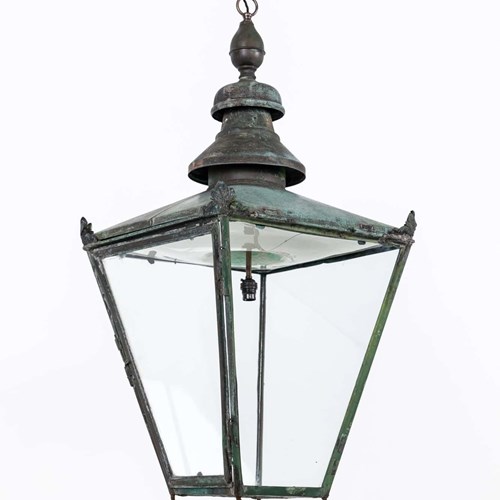 Victorian Verdigris Copper Street Lantern