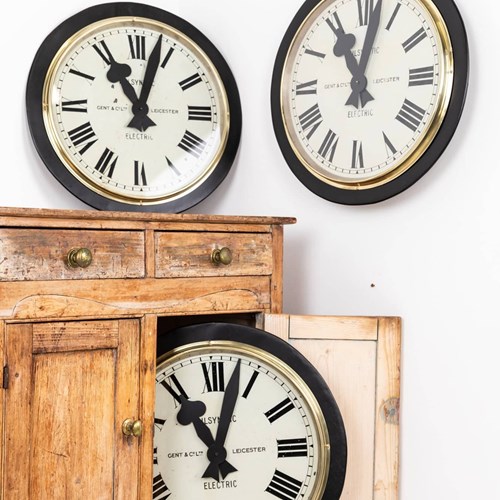 Black Industrial Gents Of Leicester Wall Clocks