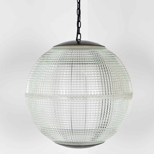 XL 50Cm Glass Mid Century Original Holophane Parisian Globe Street Lights