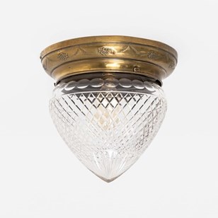 Antique Cut Glass Flush Mounted Wal...