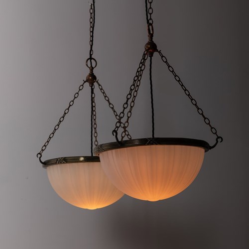 14" Moonstone Plafonnier Pendant Light
