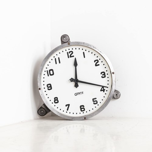 18" Cast Iron Gents Of Leicester Factory Clock