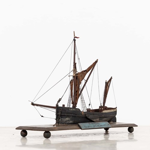 Scratch Built Thames Barge Sailing Boat Model