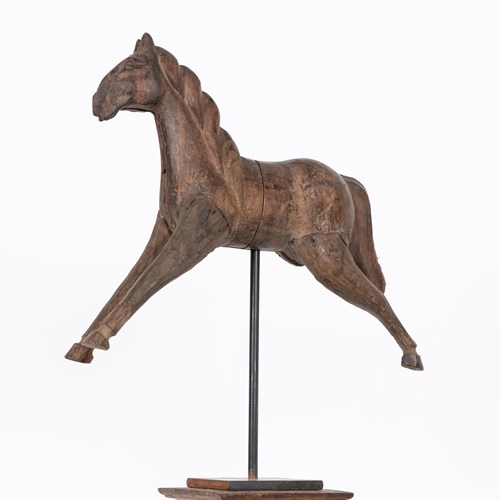 Vintage Folk Art Hand Carved Horse