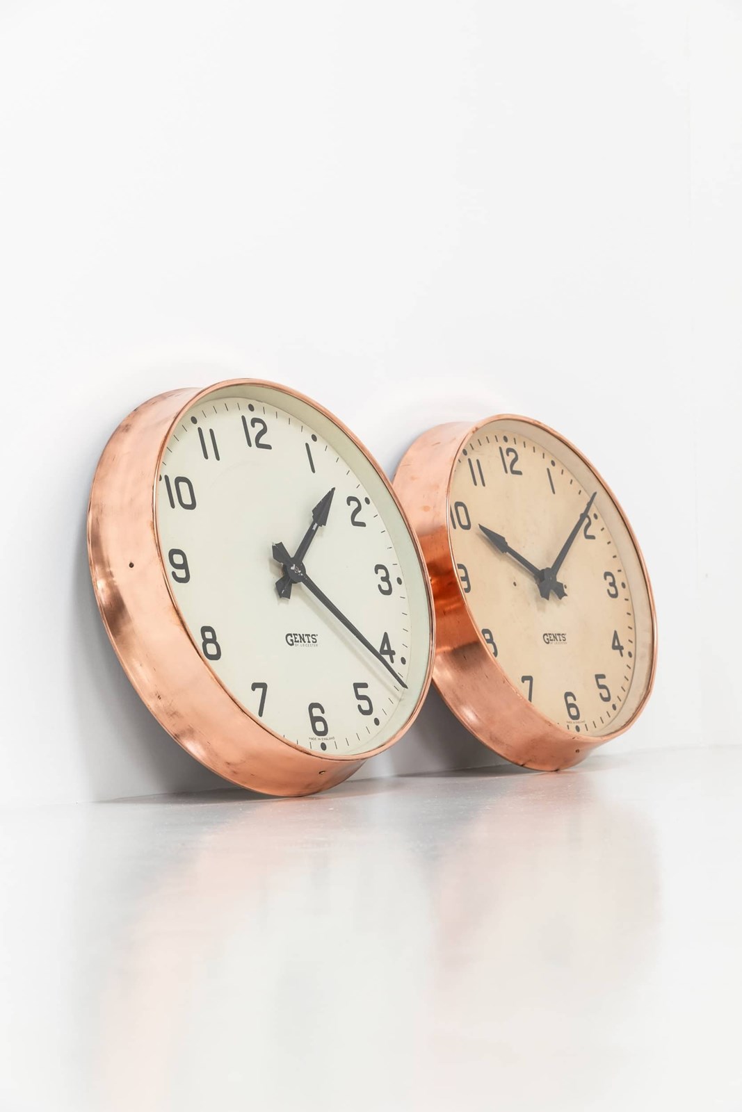 Antique Copper Gents Of Leicester Factory Wall Clocks - Decorative