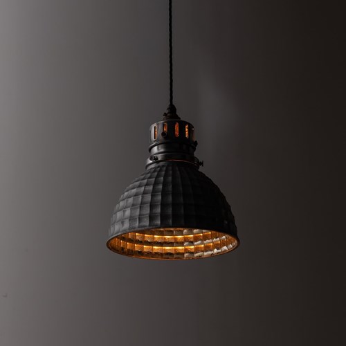 Vintage Industrial Mirror Glass Ceiling Pendant Light