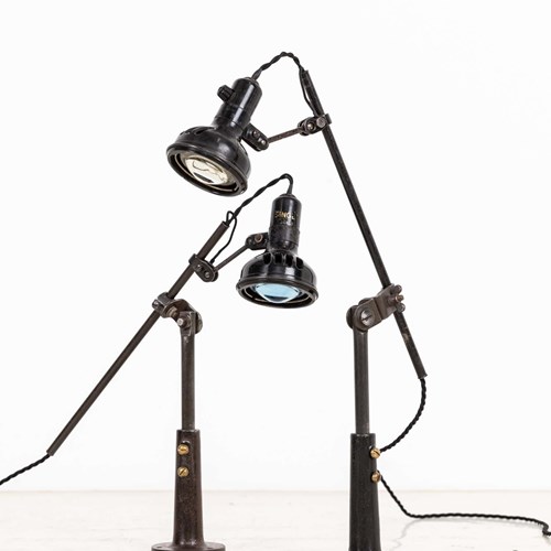 Antique Industrial Singer Machinist Table Desk Lamp