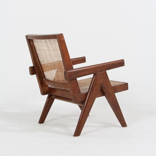 Pierre Jeanneret Mid-Century Low Easy Chair In Teak